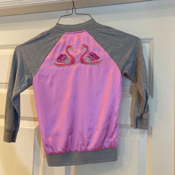 Girls Satin Bomber Jacket - Picture 2 of 2